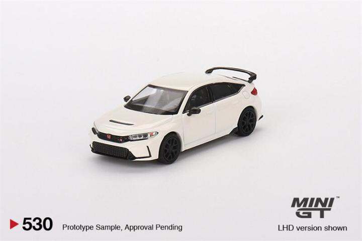 มินิ-gt-1-64ฮอนด้าซีวิคประเภท-r-แชมป์สีขาว2023-lhd-รถโมเดล-diecast