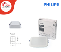 Philips ดาวน์ไลท์เหลี่ยม ฟิลิปส์ Essential SmartBright G2 LED DN027 Square 5 นิ้ว 11W