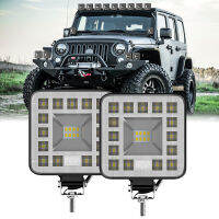 【cw】 Hot Car mini Square Work Light 19LED 57W LED Work Light Auxiliary Light Modification Headlights ！