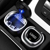 ✕∏♠ Portable LED Light Car Styling Ashtray Universal Cigarette Cylinder Holder For Mercedes Benz A B R G Class GLK GLA w204 W251