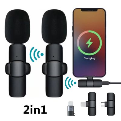 Mini Wireless Lavalier Microphone Noise Cancelling Audio Video Recording Micr for iPhone Android Xiaomi Live Broadcast Game mic
