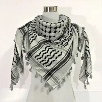 Original Palestinian Keffiyeh 100% Shemagh Arab Hatta Arafat Scarf