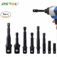 Impact Socket Adapter Socket Set Impact Socket Adapter Converter 1/4 3/8 1/2Inch Nut Driver Socket Hex Shank Extension Hand Tool