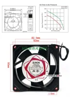 2023 ☆ 9025 9ซม. 220V พัดลมไร้เสียง SF9225AT ตู้2092HBL แกนระบายความร้อนความเร็วสูง