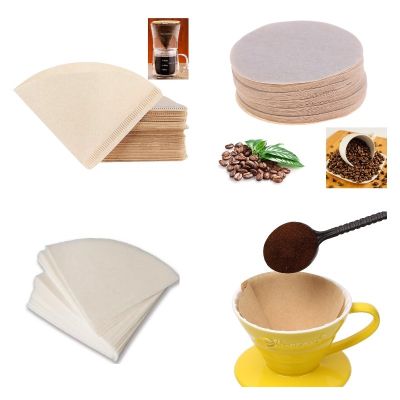 ❄♣⊕ V60 Coffee Filter Paper V-shaped Coffee Cup Filter Paper Barista Drip Coffee Filter Espresso Natural Paper Filter Coffee Filter