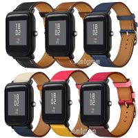 yivdje Fashion Genuine Leather Watch Band Strap for Huami Amazfit Bip BIT PACE Lite Youth Replacement Wrist band strap for amazfit 20mm