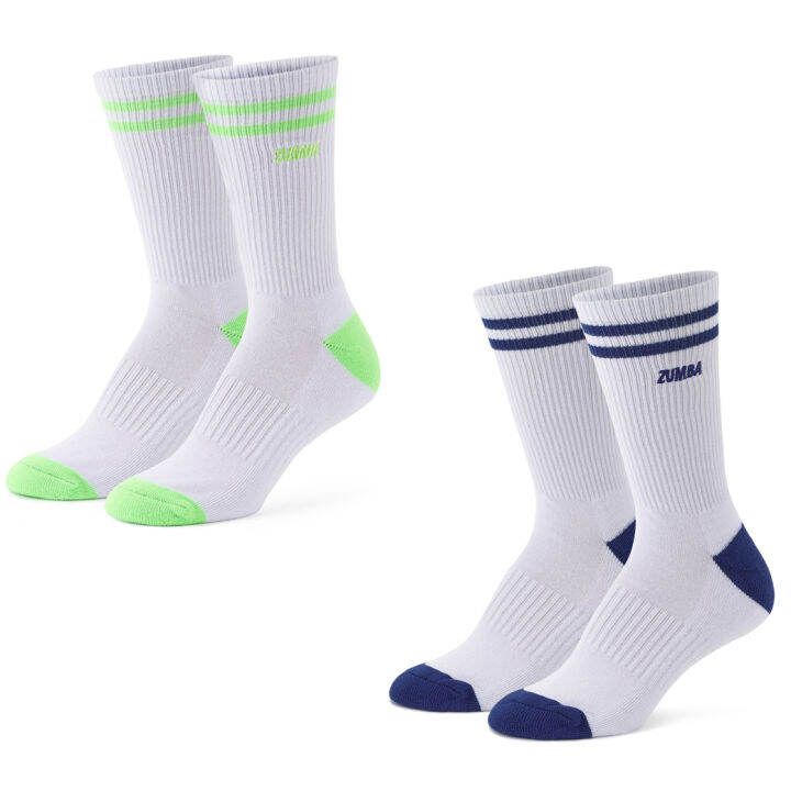 Zumba Happy High Socks 2PK (ถุงเท้าออกกำลังกายซุมบ้า) Lazada.co.th