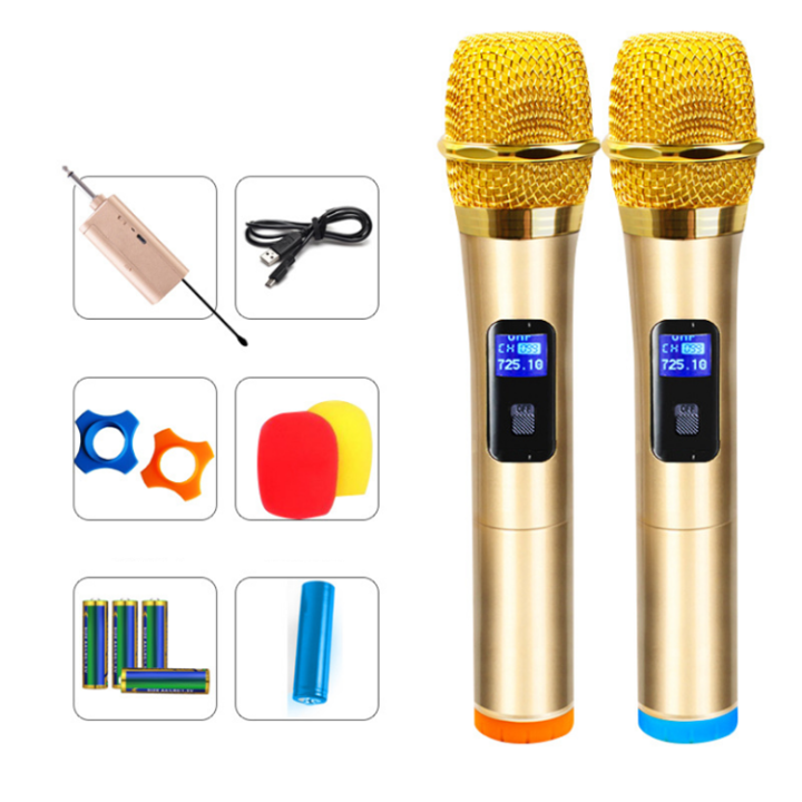 ไมโครโฟนไร้สาย-ไมค์-uhf-wireless-microphone-ไมค์ลอยไร้สาย-ไมค์บลูทูธ-ไมค์คู่แบบมือถือ-ไมค์โครโฟน-ชุดรับ-ส่งไมโครโฟนไร้สาย-ไมค์ลอยแบบพกพา