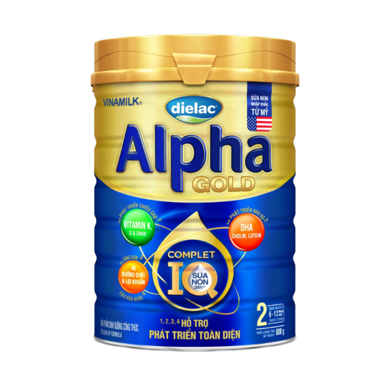 Date t3 24 sữa bột dielac alpha gold 2 - lon 800g cho trẻ từ 6 - 12 tháng - ảnh sản phẩm 1