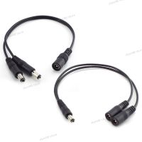 5.5mm 2.1mm Female to Male DC Power Splitter Connector Plug Extension Cable for CCTV LED Strip Light Supply Adapter WB5TH