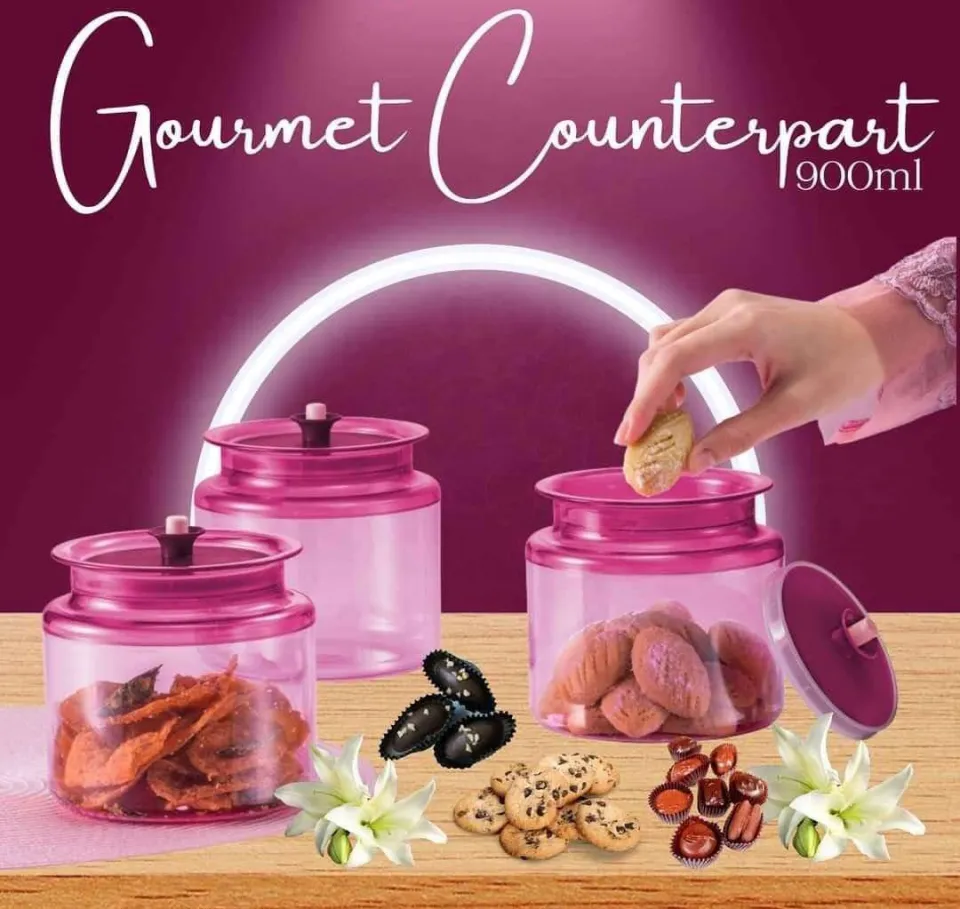 Tupperware Gourmet Counterparts Canister Cookies Jar 900ml Airtight -   Finland