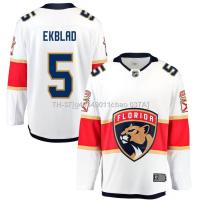 卐♠ g40349011chao 037A Qy NHL เสื้อยืดแขนยาว พิมพ์ลาย Florida Panthers Away Ekblad Jersey Hockey พลัสไซซ์