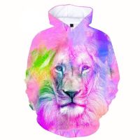 Colorful Lion 3D Printed Men Women Hoodies Casual Swatshirt Streetwear Hoodies Lion Graphics Cool Pullover Hoodies y2k Clothing
