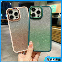 เคสโทรศัพท์ชุบอะคริลิคไล่ระดับสีแฟชั่นสุดหรูสำหรับ iPhone 14 13 12 11 Pro Max ฝาครอบด้านหลังกันกระแทกขั้นสูง