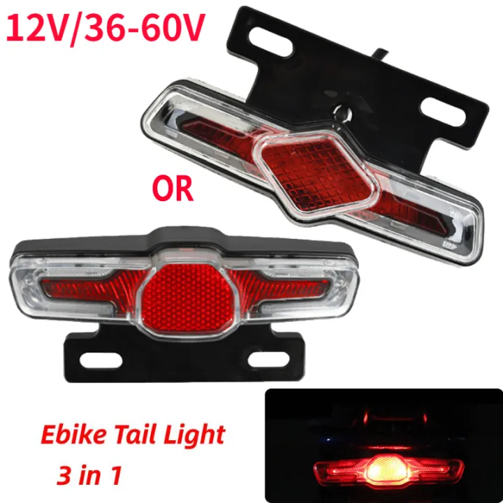 Bike Turn Signals Hapivida Bike Tail Brake Light, 48V Universal