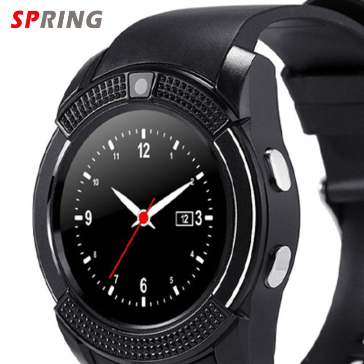 fast-delivery-v8-men-women-smart-watch-sleeping-monitoring-pedometer-with-1-22-inch-round-screen-hd-camera-fitness-watch