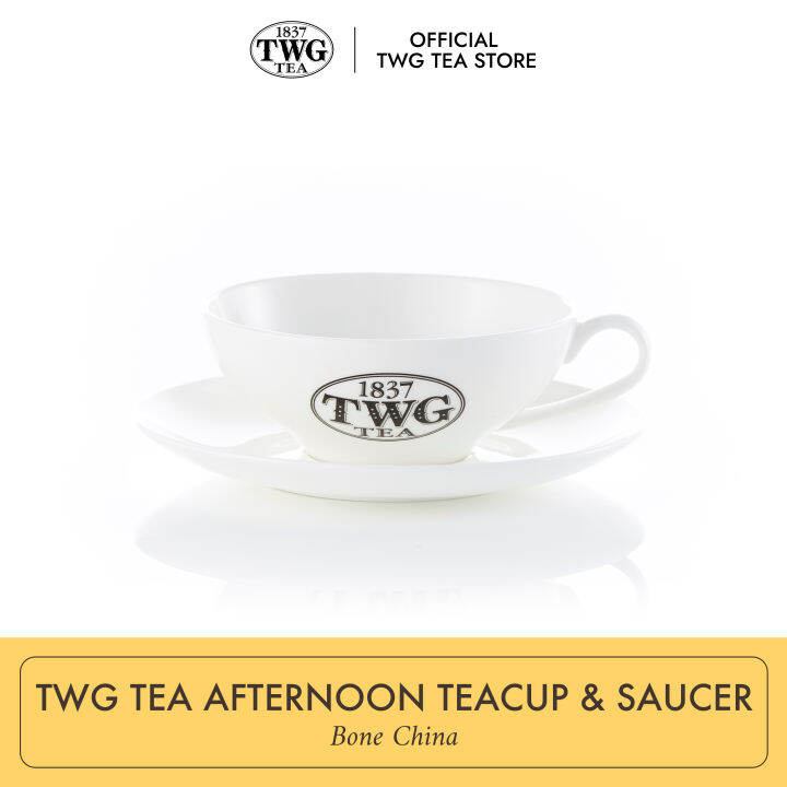 TWG Tea TWG Tea Afternoon Teacup & Saucer Lazada.co.th