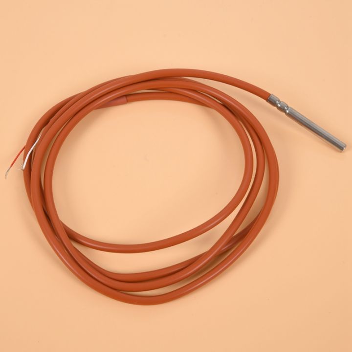 2-wire-pt1000-temperature-sensor-thermistor-silicone-gel-coated-1-5meters-probe-45mm-x-5mm-50-180-centigrade-rtds