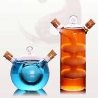 Creative Double Tube Glass Cup Transparent Mandarin Duck Martini Cocktail Glass Party Bar Coffee Wine Bottle Doomed Drinkware