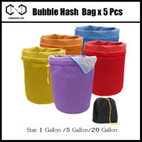 [ส่งไว] Bubble hash dry iced Extractor Kit Herbal Ice Bubble Hash 5 Gallon Bag x 5 Pcs with Pressing Screen(hash bag+Pressing Screen) micron bag ถุงไมครอน สำหรับทำคีฟ แฮช น้ำแข็งแห้ง เซ็ท 5 ถุง กระถาง 5