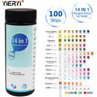 แถบทดสอบ14 In 1 100/50แถบ,แถบสารเคมีสำหรับสปาสระว่ายน้ำสำหรับน้ำ PH คลอรีนความเป็นด่างเครื่องมือความแข็งของคิ้ว