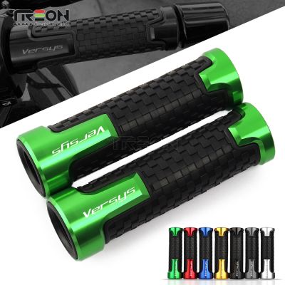 7/8 22mm Motorcycle Handgrips CNC Aluminum Rubber Gel Grip Accessories For KAWASAKI VERSYS650 KLE Versys 650/1000 VERSYS-X 300