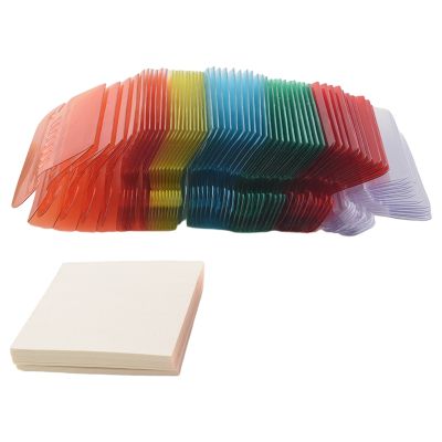 60 Pcs 2 Inch Hanging Folder Tabs and 120 Grids Inserts for Quick Identification of Hanging Files Hanging File Inserts