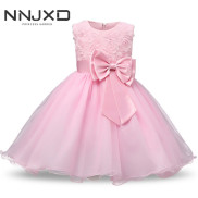 NNJXD 0-10 Năm Trẻ Em Làm Lễ Rửa Tội Váy, Đầm Ren Hoa
