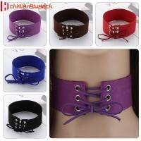 CHIQIANGLUANCK เครื่องประดับโบราณใหญ่ O-Round สร้อยคอโกธิค Chokers Punk Rock ผู้หญิงปก