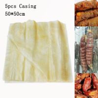 5Pcs Sheet Sausage Casing 50x50cm Hot Dog Salami Tools Sausage Packing for Dry Meat Poultry Tools Large Sausage Kitchen Tools