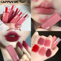 Cappuvini เคลือบลิปแมทกำมะหยี่ลิปสติกกันน้ำไม่ซีดจางคงทนลิปโคลน