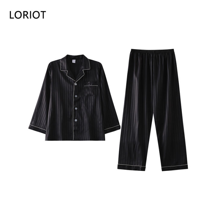 loriot-mens-striped-satin-pajamas-set-pyjamas-nightwear-sleepwear-loungewear-long-sleeve-casual-korean-sa1417-vmn