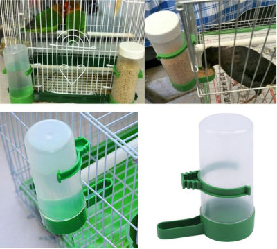 น้ำดื่มที่ให้อาหารนกพลาสติก Waterner ให้อาหารนกแก้วอัตโนมัติชามแก้วน้ำสัตว์เลี้ยงอุปกรณ์จ่ายชามอาหารนกอาหารฟรีช้อนอาหาร