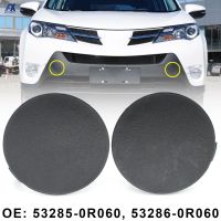 【CW】✧♝▩  2pcs Front Tow Cover Towing Trailer Left Cap RAV4 XA40 2013-2015 53285-0R060 53286-0R060 Car Parts