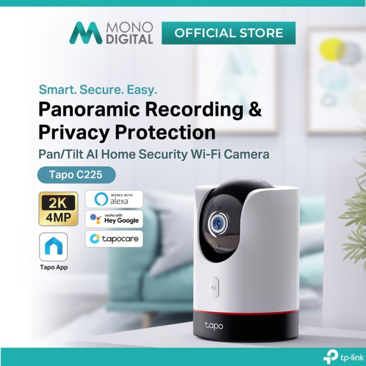 COD 】【Low price for a limited time】TP-link Tapo C225 4MP 2K QHD Smart AI  Pan Tilt AI Home 360 Security Surveillance Wireless Wi-Fi IP Camera CCTV