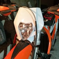 【CW】 For KTM Motorcycle Headlight Plate Halogens Fairing EXC SX XC XCW XCF XCFW SXF SMR EXCF 125-530 Motocross Headlamp Handguard Kit