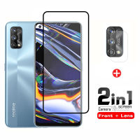 ??? ?จัดส่งฟรี? Realme 7 Pro ฟิล์มกระจกนิรภัยเต็มรูปแบบ,ฟิล์มแก้วสำหรับ Realme X50 Pro 5G 6 5 X2 Pro XT 5i 6i 5S C11 C3ป้องกันหน้าจอและเลนส์กล้องกระจกป้องกัน