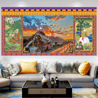 Sunset Glow Tibet Potala Wall Tapestry Bedroom Decor Background Bedspread Hot Sale Wall Cloth