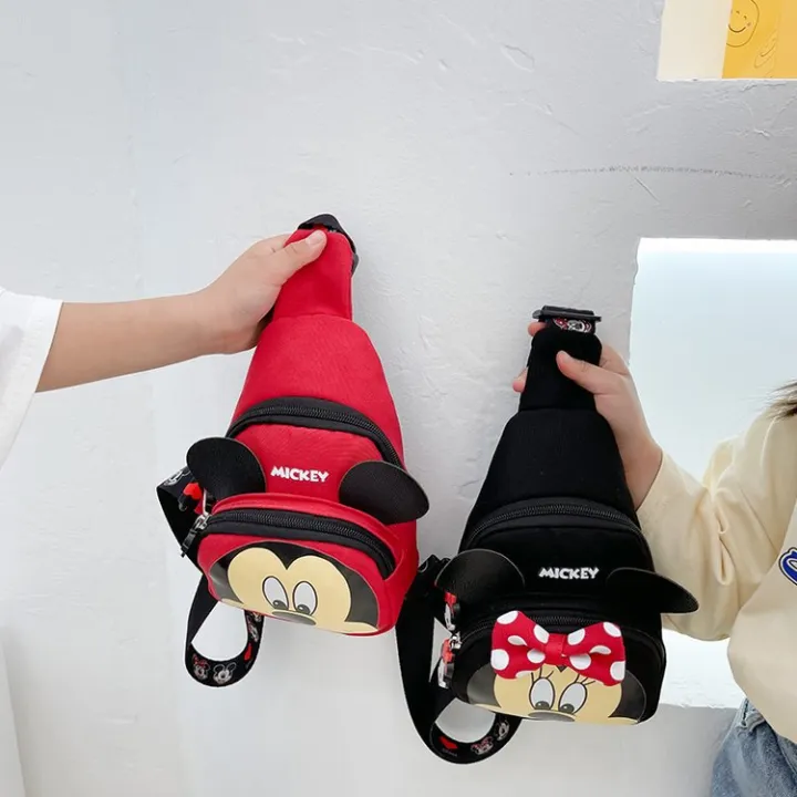 Mickeys Minnies Boys Girls Cartoon Crossbody Bag Children's Chest Bag ...