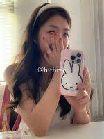 เคส iphone FUTHREE ญี่ปุ่นและเกาหลี ins ลมสาวสีชมพูน่ารัก Miffy กระต่ายเคสโทรศัพท์มือถือเหมาะสำหรับ Apple 14promax รวมทุกอย่าง iPhone13/12/11 ฝาครอบป้องกันมันวาวป้องกันการตกการ์ตูนนุ่มเรียบง่าย