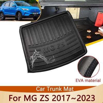 แผ่นรองฝาหน้าฝาหลังกระโปรงรถสำหรับ MGZS MG ZS EV 2023 2022 2021 2020 2019 2018 ZX อุปกรณ์เสริมพื้นถาดซับในพรมกันน้ำรองเท้าคาร์โก้