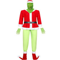 M-XXXL ซานตาคลอส คริสมาสต์ประหลาดกรีนแฮร์มอนสเตอร์กรีน grinch cosplay ชุดคริสต์มาส