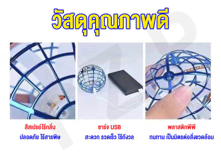 ของเล่นเด็ก-ลูกบอลบินวิเศษ-ฟลายอิ้ง-ลูกบอลหมุน-ลูกบอลเสียงหึ่งๆ-มีไฟled-หมุนได้-360องศา-ของเล่นสำหรับเด็ก-พร้อมส่ง