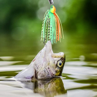 6PCS Chatter เหยื่อ Viting Spinner เหยื่อใบมีด Jig Dancer less Fishing Lure Buzzbait Wobbler Predator Bass Pike Walleye ปลา