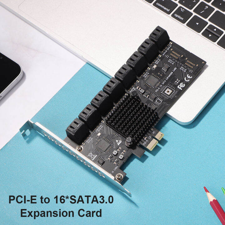 vktech-อะแดปเตอร์-pcie-sa3116j-16พอร์ต6gbps-x1-pci-express-ไปยังการ์ดเอ็กซ์แพนชัน-sata-3-0