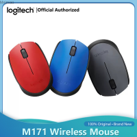 Logitech M171 M170ไร้สายเมาส์สำหรับเล่นเกมส์2.4GHz เมาส์ตัวรับสัญญาณ USB 3ปุ่ม1000DPI เมาส์ออปติคัลสำนักงานบ้านสำหรับโน็คบุคตั้งโต๊ะ Meimiao