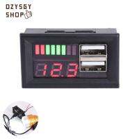 DZYSGY แบตเตอรี่ตะกั่วกรดแบบ USB คู่12V,ความจุของแบตเตอรี่มาตรวัดมิเตอร์วัดกระแสไฟโวลต์เมตรชาร์จ USB