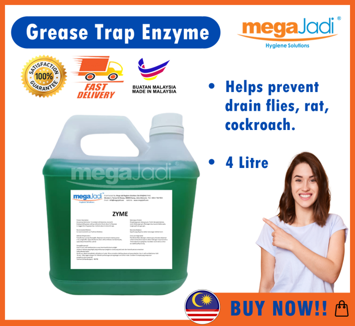 【4 Litre】Grease Trap Enzyme / Perangkap Minyak Maintenance and