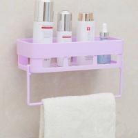 【Ready】? Bathroom bathroom shelf free punching kitchen shelf storage rack wall-mounted shelf bathroom soap box