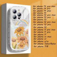 เคสโทรศัพท์มือถือ ซิลิโคนนิ่ม ใส กันกระแทก ลายดอกทานตะวัน สําหรับ IPhone 14 Pro Max 13 12 11 Plus XS X XR 8+ 7 Plus